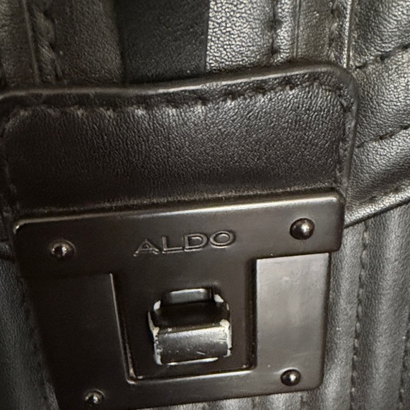 Aldo Black Structured Satchel - Picture 2 of 15